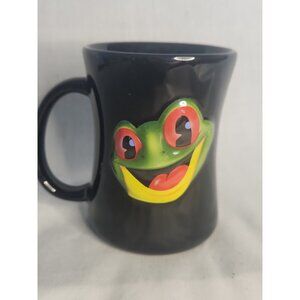 Rainforest Cafe 3D Restaurant Black Palm Tree Frog Coffee Mug Cup